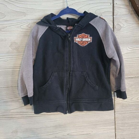 Harley-Davidson Other - Harley Davidson Toddler Zip Up Sweatshirt SZ 2T Biker Logo